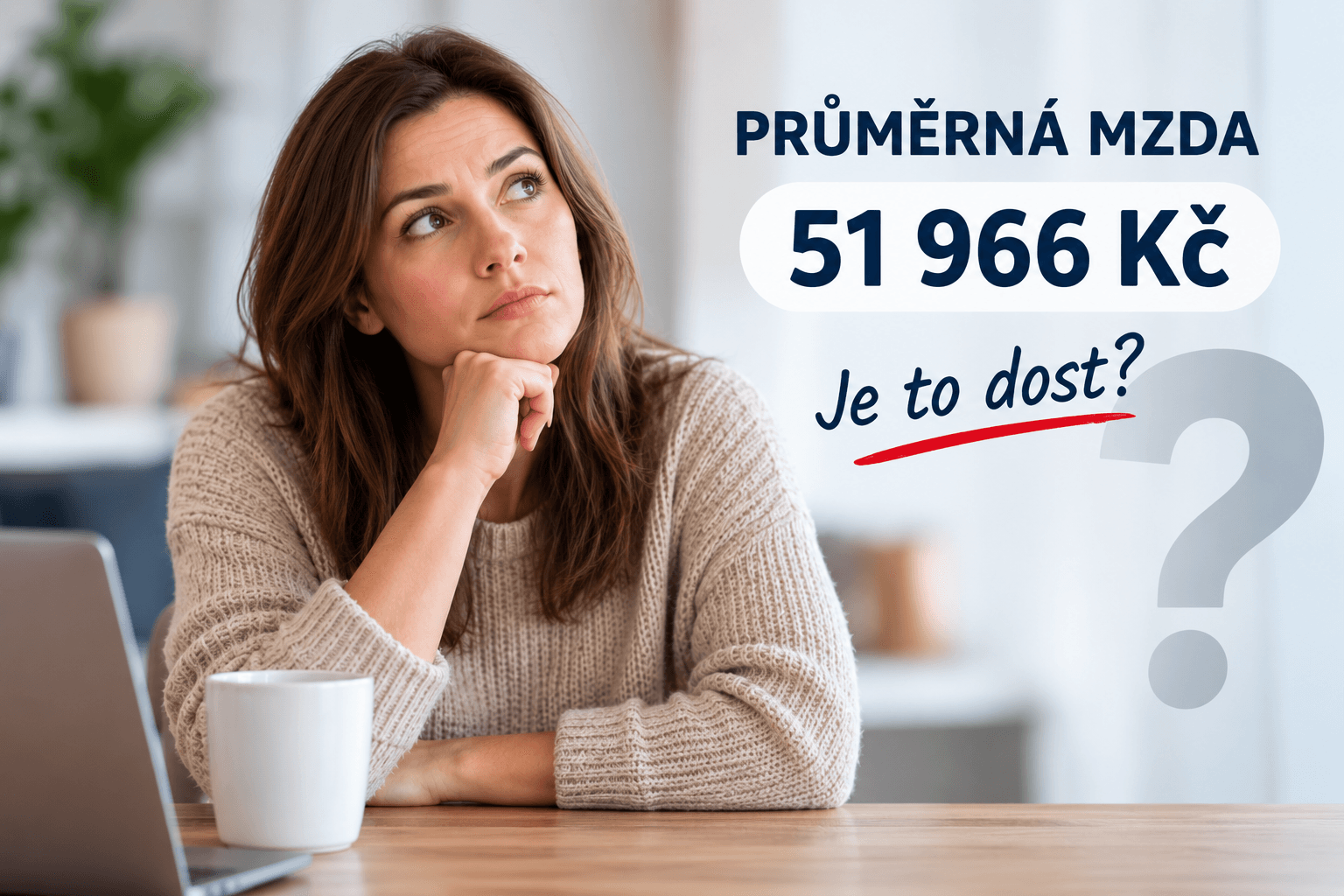 Hlavní obrázek článku Průměrná mzda je 51 966 Kč. Je to dnes opravdu dost?